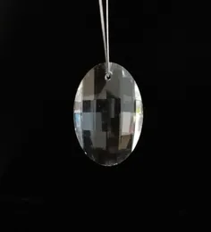 Chandelier Crystal 20pcs 32mm Faceted Egg Pendant With One Holecrystal For Wedding3595581