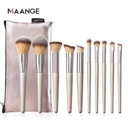 Shadow 4/10 /11pcs Champagne Makeup Brush Set Pro for Foundation Blush Blush Eyeshadow Cosmedics Tool Beauty Pinceaux Maquillage Kit