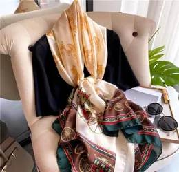 Fashion Scarf Silk Scarves Spring Luxury Chiffon Flower Print Grid Beach Towel Scarf For Designer Women Lady Sunscreen Thin Gauze 2847229