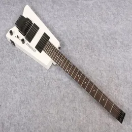 new White Steinberger Spirit Headless Electric Guitar 24 frets Good Black Pickups Tremolo Bridge Black Hardware6333241
