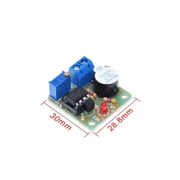 2024 new 12V LM358 Accumulator Sound Light Alarm Board Buzzer Prevent Over Discharge Controller Module Without Overvoltage Protection For