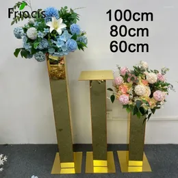 Fiori decorativi 60/100 cm Vase High Flower Stand Gold Stand Acrilic Road Lead Centrotavola per matrimoni per la decorazione per feste per eventi