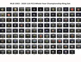 116PCS 1903 do 2021 Pierścień drużyny baseballowej Set pamiątki dla mężczyzn prezent fan 20205114527