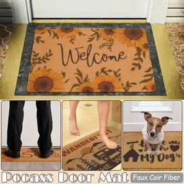 Carpets Door Mats Outdoor Indoor Welcome Front Non Slip Resist Dirt Durable Rugs For Entrance Outside 60x40cm