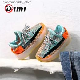 Sneaker Dimi 2023 Spring baby morbido Scarpe in età prescolare traspirante scarpe da bambino a maglia traspirante per bambini da 0 a 3 anni ragazzi cari cocco scarpe da sport per bambini q240413