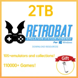 Аксессуары Retrobat System100000+ Загрузки игры Ресурсы/для PS1/PS2/PSP/DC/SS/N64 Поддержка для создания Arcade для 64 -битной Win8.1 и выше