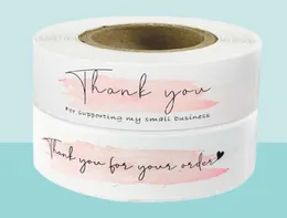 Wrap regalo 120pc Pink Quothank You per i tuoi adesivi Orderquot che supportano le mie etichette di tenuta per decorazioni del pacchetto aziendale Stater8870980