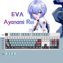 Tillbehör 108/142 Keys Eva Zero Machine Eva Ayanami Sublimation KeyCap Cherry Profile KeyCaps Cool Design Mechanical Tangentboard Cap