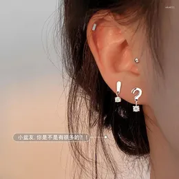 Stud Earrings Symbol For Women Exclamation Mark Zircon Crystal Creative Vintage Design Fashion Lady Fine Jewelry Gifts BOYULIGE