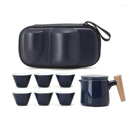 TEAWARE SETS Black White Crockery Ceramic Teapot Kettles Tea Cups Porslin Kinesiska set Drinkware