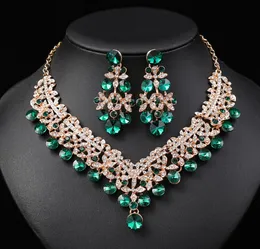 Green Pink Purple Red Blue Bridal Necklace Wedding Necklace Wedding Jewelry Wedding Accessories 2 pieces N413014