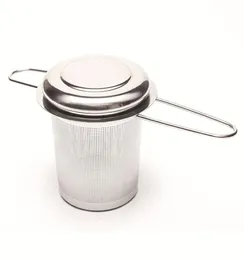 Teewerkzeuge Edelstahl Mesh Lose Blatt Tee -Infuser -Sieb Diffusor mit Deckelfaltgriff Griff Gewürzfilter steiler XBJK22032848496