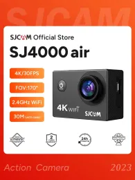 Telecamere SJCAM SJ4000 Air Action Camera con video 4K da 30 m impermeabile 2.4G WiFi Sports Action Camochamer Camera da motociclette per biciclette sportive