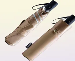 Parachase Golden Automatic Umbrella Rain Women Lightweight Foldable Summer Sunscreen 6K Windproof Colors UPF50 J2207223356771