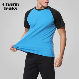 Anzüge Charmleaks Männer Rashguard Dryfit -Hemden Outdoor Männer locker fit laufende Hemd Uvprotekte Rash Guard oben 50+ Strandkleidung