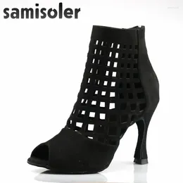 Buty taneczne Samiisoler Social Ballroom Boots Ins Sport Professional salsa latynoskie sandały koronkowe sandały Net Surface Hollow Out Obcing