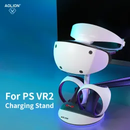 Stands för PS5 VR2 GAMEPAD Display Light Charging Stand för Sony PlayStation VR2 Handle Dual Dock Charger Bracket Tray Accessories