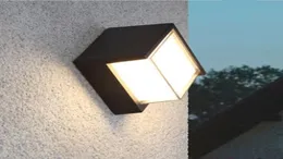 Outdoor Indoor Wall Lamp Aluminum Surface 12W Warm White LED Round And Square Waterproof IP54 Garden Lights9040698