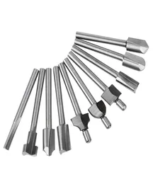 10pcslot 18 Mini Shank HSS Carpentry Bits Fit Dremel Rotary Tools Router Bits Router Cutter66677966