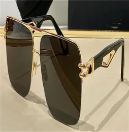 Top Men Glasses Banco II Design de moda Sunglasses de sol quadrado K Gold Halfframe HighEnd estilo generoso de alta qualidade UV400 Eye3974235