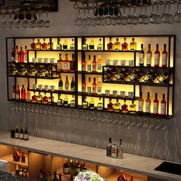Moderne kommerzielle Weinschränke Whisky Restaurant Mounted Cellar Bar Schrank Aufbewahrung Buffet Stojak Na Wino Küchenmöbel