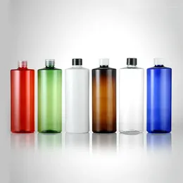 Förvaringsflaskor 500 ml tom vit/brun/grön kosmetisk husdjur flytande flaska med skruvlock stor storlek plastflaska/behållare 14 st/parti