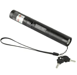 303 Green Laser Pointer Pen 532nm 5mw einstellbarer Fokus Batterie Ladegerät US -Adapter -Set 6902032