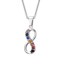 Endlose Liebe 8 geformte Anhänger für Frauen Männer Edelstahl Infinity Gay Pride Halskette Kette Frauen Schmuck 2086353