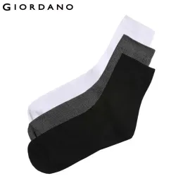 SOWKS Giordano Erkekler Çoraplar 3 Pairspack Temel Çoraplar Pamuk Stre Socs Erkekler için Yumuşak Kalsetinler Hombre Nefes Alabilir Meia Masculina de Marca