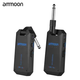 Cables ammoon AM5G Wireless 5.8G Guitar System Rechargeable Audio Transmitter Receiver ISM Band Guitar Amplifier Guitar Accessories