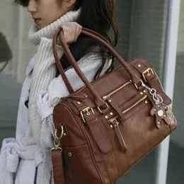 Bayanlar için omuz çantaları çanta vintage kemer ayı rahat tote kadın çanta messenger bolsos mujer