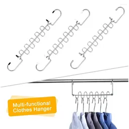 Hangers Multifunctional Clothes Hanger Magic Space Saving Folding Home Organizer Scarf Iron Rotating Rack St L3U6