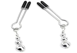 Clip per capezzoli in metallo Clips Ring Bell Torture Slave BDSM Bondage Restrizione del giocattolo sexy per le donne Coppia Game6750508