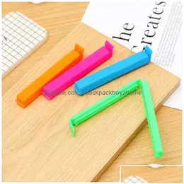 Beutelclips Bag Clips 11 cm zufällige Farbe tragbare neue Küche Aufbewahrung Lebensmittel Snack Versiegelung Versiegelung Klemme Kunststoff Werkzeug Clip Tropfen DHSIL DHSIL