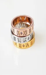 Novo design de aço inoxidável de boa qualidade can039t não desbotas colorral cristal numerais romanos moda casamento novo design dedo ring5483704