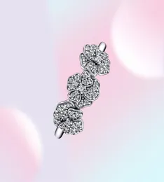 100 925 Серебряное серебряное тройное цветочное кольцо для женщин обручальные кольца модные ювелирные аксессуары 56749308938085