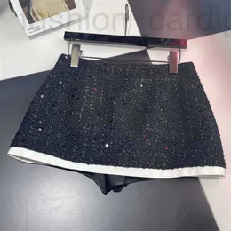 Röcke Designer 2024 Spring Elegante und elegante kleine duftende Windpailletten, dicke Blumen -Tweed hoher Taille Slim Rock Rfro