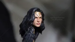 1/12 Wonder Woman Delicate Painted Head Sculpt DC Series Justice League Gal Gadot Super Female Hero Model för SHF ML 6 "kropp