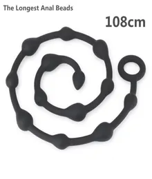 Novas contas anal mais longas de 108 cm de brinquedos sexuais de plug plug for woment e homens massageador de silicone machado e erótico Flirt Toy Drop Y19108707745