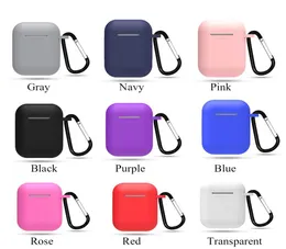 Silicone que transporta fones de ouvido para Apple AirPods Air Pods Skin Sleeve Boly Box Protector Earpods sem fio EARPONOMES Tampa com 9889948