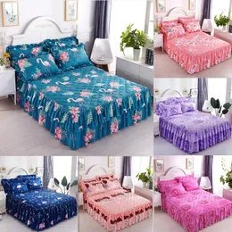 Bedding Sets Romântico Salia de Cama Romântica de Duas Camadas