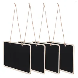 Estatuetas decorativas 4 chalkboards sinais pequenos quadros -negros pendurados no quadro -negro de dupla face para o quadro de mensagens etiquetas de casamento festas