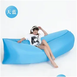 Sleeping Bags Slee Portable Cam Inflatable Sofa Folding Chair Bag Waterproof Tralight Air Bed Outdoor Fast Beach Lazy Drop Delivery Sp Dh23T