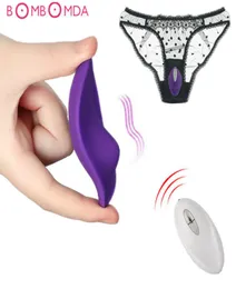 Vibratore indossabile per donne vibranti sesso giocattoli per le mutandine di controllo telecomando giacevano su caricamento del dildo USB Y1910157742133