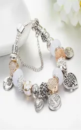 925 Sterling Srebrna biżuteria Zestaw Bracelets Peter Pan Charm Mom Bead DIY Style8747748