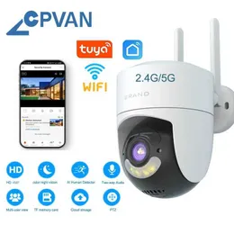 IP -kameror CPVAN -kamera utomhus HD 4MP Wireless WiFi 2.4G/5G Security Camera Motion Detection Home Surveillance Tuya Smart Life App Control 24413