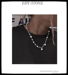 ペンダントネックレスEdy 2021ヒップホップパンクASAP Rocky Same Trend Shell Beads Pearl Necklace for Women Men Men Girl