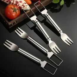 Forks karpuz kesim paslanmaz çelik çok işlevli meyve bölücü Binleme cihazı çatal kaşık sofra takımı