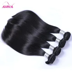 Mongolian Straight Virgin Hair Weave Bundles Unprocessed Mongolian Remy Human Hair Wefts Natural Black Extensions 100gPieces Tang7107500