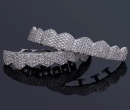 Bioder biżuterii biodrowo Diamond Diondes Grillz zęby złota srebrny luksusowy projektant mrożone grille hiphop raper mgły mody Jewlery AC4171250